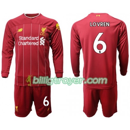 Billige Fotballdrakter Liverpool Lovren 6 Barn Hjemmedraktsett 2019/20 Langermet